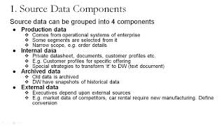 1 9 Components of DW Data Staging area