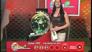 Sorteo Toma 3 # 4132 y Súper Multiplicador # 1942 del 8 de Octubre de 2012(Noche).