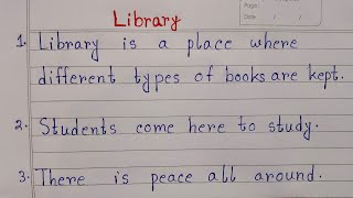 10 Lines On Library In English | Essay On Library | Easy Sentence About Library | Essay Writing