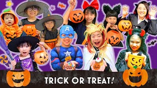 【ハロウィンコラボ】お菓子をくれなきゃいたずらしちゃうぞ！　お友達の家にお菓子をもらいに行くよ♪　トリックオアトリート　ママコラボリレー