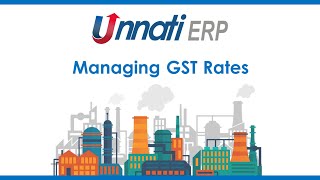 Unnati ERP: GST Rates Configuration Step by Step Tutorial