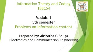 VTU ITC 18EC54 M1 L3 PROBLEMS