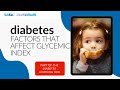 Diabetes en factoren die de glycemische index van voedsel beïnvloeden