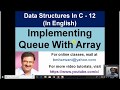 C Program to Implement Queue Using Array