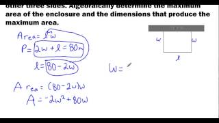 Optimization: Finding the Maximum Area