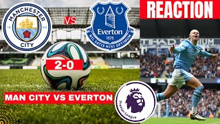 Man City vs Everton 2-0 Live Stream Premier League Football EPL Match Score reaction Highlights Vivo
