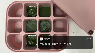 🧩큐브데이ㅣ비타민 큐브 만들기ㅣ베이비무브ㅣ초기이유식ㅣ토핑이유식ㅣ큐브공장