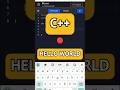 ⚡Hello World C++ in 12 s 🕛 | how to write a program to print hello world in C++