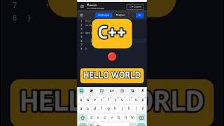 ⚡Hello World C++ in 12 s 🕛 | how to write a program to print hello world in C++