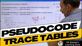 Trace Tables using Test Data with Pseudocode Algorithms - Step-by-Step Lesson from the Classroom