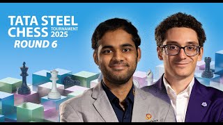 Erigaisi - Caruana | Round 6 | Tata Steel Chess Tournament 2025