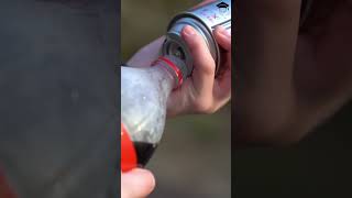 How to launch a Coca-cola Rocket 🚀 #experiment #cocacola #trick