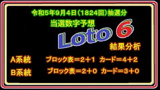 #ロト6 　抽選結果の照合　次回当選数字の予想