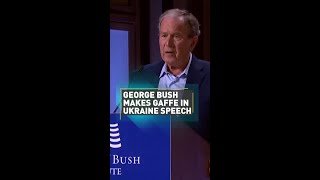 Watch the moment former U.S. President George W Bush slipped up at a speech in D