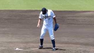 130707　高槻萩谷　オリックス 東野投手 vs 広島カープ キラ　栗原　岩本　小窪　1回表