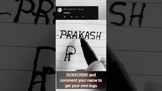 PRAKASH name logo❤💯comment your name #trending #viral #youtubeshorts #shortfeed