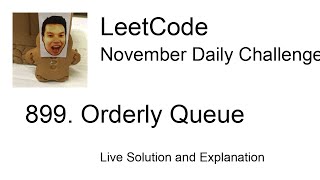 Daily Leetcode #950: Nov 06, 2022 - 899. Orderly Queue