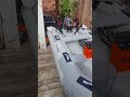 inflatable boat fishing setup ready to go