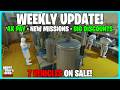 NEW MISSIONS! GTA ONLINE WEEKLY UPDATE! 4X PAY & MORE!