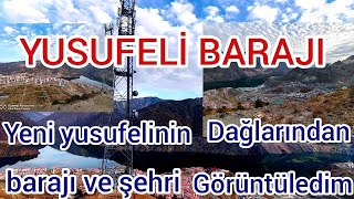 YUSUFELİ BARAJI 24 ekim 2023 dağların başından yusufeli barajını ve  yeni yusufeliyi  görüntüledim