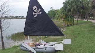 DIY $100 Inflatable sailboat details of parts and costs