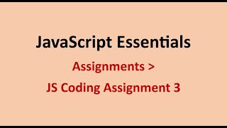 JS Coding Assignment 3 | Assignments | JavaScript Essentials || NxtWave || CCBP