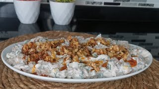 Doyurucu tavuklu arpa şehriyeli salata tarifi😋 #Burcunun_kitchen