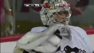 Marc-Andre Fleury HUGE Penalty Kill Save vs. Canadiens 5/4/10