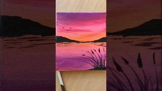 acrylic scenery painting for beginners, #share #subscribe #viral #shorts
