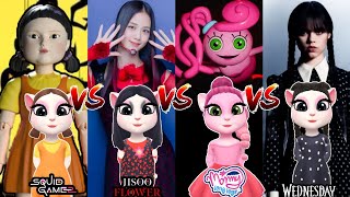 My Talking Angela 2 - Cosplay 🥰 Wednesday Addams Vs Jisoo Flower Vs Mommy Vs Wednesday Addams 🥰