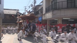 令和元年9月14日岸和田だんじり祭　宵宮午前曳行（S字入口）