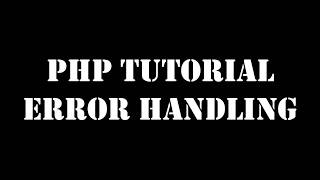 Part - 15 Beginner PHP Tutorial- Error Reporting