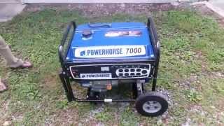 Starting a PowerHorse 7000 Generator-  Featuring Rica