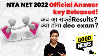 NTA UGC NET 2022 Official Answer Key Released | NET Results Date Discussion with Aditi Ma'am