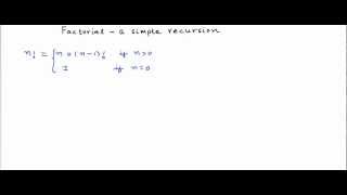Recursion basics - using factorial