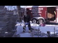 construction du palais de glace de bonhomme