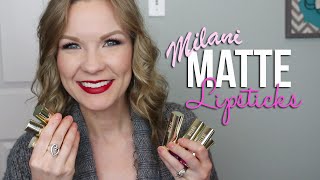 Milani Color Statement Moisture Matte Lipsticks! Swatches \u0026 Review!