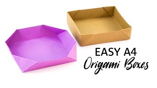 Easy Origami Boxes Tutorial - DIY Boxes - Paper Kawaii