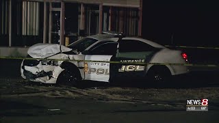 Lawrence police officer injured in crash