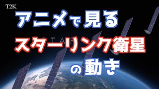 アニメで見るスターリンク 衛星の動き