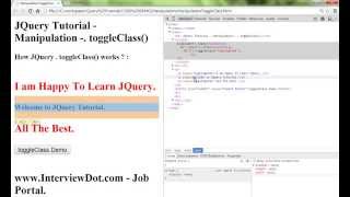 JQUERY TOGGLECLASS METHOD DEMO