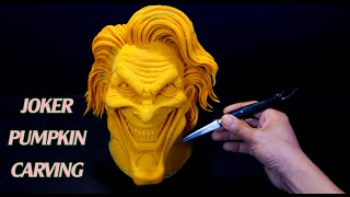 How To Make Joker 3D Pumpkin Carving | Halloween Pumpkin Carving