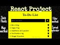 Complete To-do List project using React || #project2