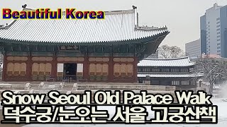 Snow Seoul 4Great palaces tour 덕수궁 돌담길 서울4대 고궁투어  Beautiful_Korea  SeoulTourSpot 여행나그네 TravelGilson