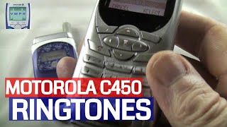 Motorola C450 Mobile Phone Ringtones - Released in 2003. 108 Seconds of Side by Side Ringtones