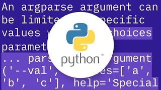 Allowing specific values for an Argparse argument