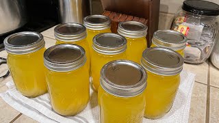 Canned pineapple juice.  #canning #canningandpreserving