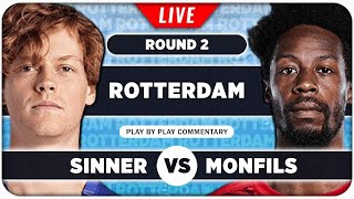 SINNER vs MONFILS • ATP Rotterdam Open 2024 • LIVE Tennis Play-by-Play Stream