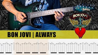 Bon Jovi - Always Guitar Instrumental Lesson With Guitar Tab