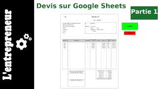 #1 Automatiser vos devis avec Google Sheets : Mise en forme